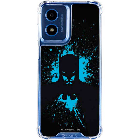 DC Comics Batman Blue Splash character shape Moto G 5G (2024) Clear Case